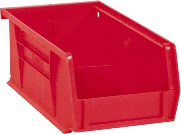 Durham - 7-7/16" Deep, Red Plastic Hang and Stack Bins - 3" High x 4-3/16" Wide x 7-7/16" Long - Americas Tooling