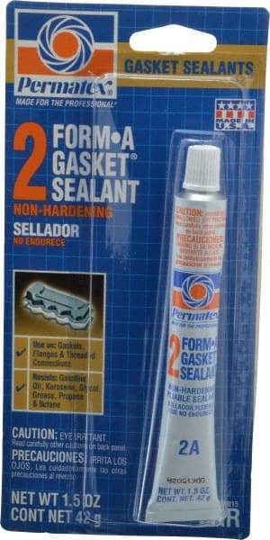 Permatex - 1-1/2 oz Gasket Sealant - -65 to 400°F, Black, Comes in Tube - Americas Tooling