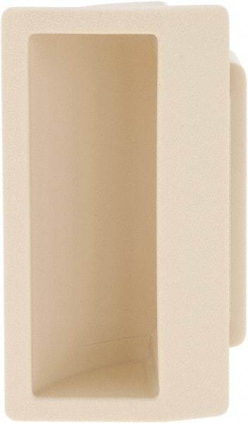 Sugatsune - 70mm Overall Width x 41mm Overall Height, 17mm Recess Depth, Ivory Snap In Recessed Pull - ABS, 33mm Recess Height, 65.5mm Recess Width - Americas Tooling