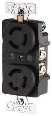 Cooper Wiring Devices - 250 VAC, 15 Amp, L6-15R NEMA, Receptacle - 2 Poles, 3 Wire, Female End, Black - Americas Tooling