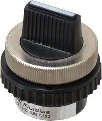 Norgren - 10-32 UNF Selector Valve - 3-Way, 2 Position, 0.03 CV Rate & Rotary Switch Detented - Americas Tooling