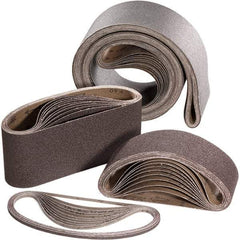 Sait - 3" Wide x 24" OAL, 100 Grit, Aluminum Oxide Abrasive Belt - Aluminum Oxide, Fine, Coated, X Weighted Cloth Backing - Americas Tooling