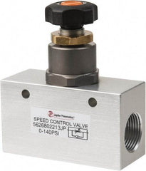 PRO-SOURCE - 3/4" NPT Inline Speed Control Valve - 0 to 140.78 psi & Aluminum Alloy Material - Americas Tooling