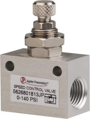 PRO-SOURCE - 1/4" NPT Inline Speed Control Valve - 0 to 140.78 psi & Aluminum Alloy Material - Americas Tooling