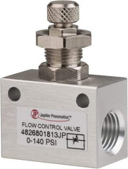 PRO-SOURCE - 1/4" NPT Inline Flow Control Valve - 0 to 140.78 psi & Aluminum Alloy Material - Americas Tooling