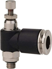 PRO-SOURCE - 10-32 Male NPT x 1/4" Tube OD Miniature Exhaust Valve - 0 to 113.76 psi & Techno Polymer, Brass, Steel Material - Americas Tooling