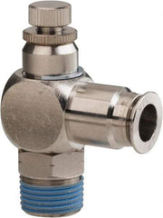 PRO-SOURCE - 3/8" Male NPT x 3/8" Tube OD Tamper Resistant Valve - 0 to 113.76 psi & Nickel Plated Brass Material - Americas Tooling