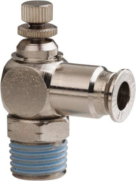 PRO-SOURCE - 1/4" Male NPT x 1/4" Tube OD Tamper Resistant Valve - 0 to 113.76 psi & Nickel Plated Brass Material - Americas Tooling