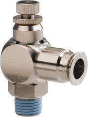 PRO-SOURCE - 1/4" Male NPT x 3/8" Tube OD Tamper Resistant Valve - 0 to 113.76 psi & Nickel Plated Brass Material - Americas Tooling