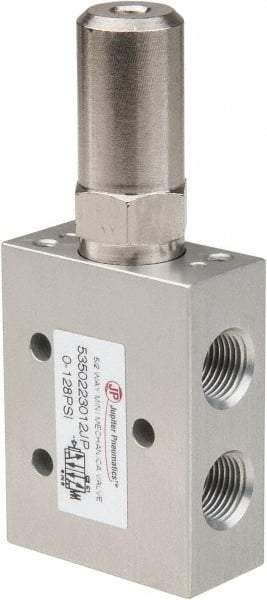 PRO-SOURCE - 1/8" NPT 5-Way, 2 Position Mini Mechanical Valve - 0.34 CV Rate, 9 CFM, 127.98 Max psi, Air Pilot/Spring Actuator - Americas Tooling