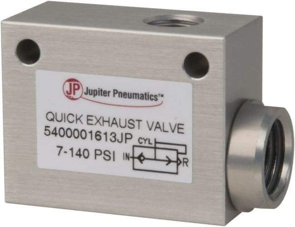 PRO-SOURCE - 1/8" NPT Quick Exhaust Valve - 1/4" Exhaust Port, 7.1 to 140.78 psi, Aluminum Alloy Material - Americas Tooling