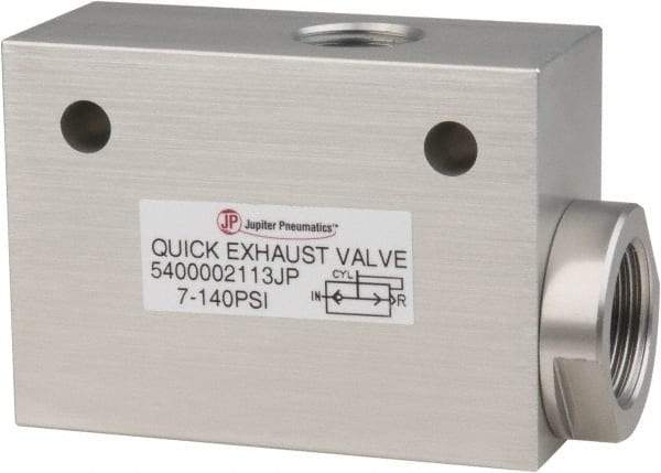 PRO-SOURCE - 1/2" NPT Quick Exhaust Valve - 3/4" Exhaust Port, 7.1 to 140.78 psi, Aluminum Alloy Material - Americas Tooling