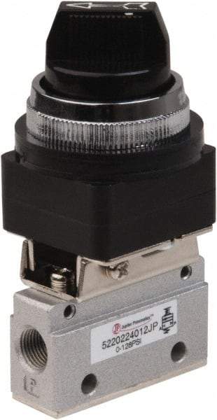 PRO-SOURCE - 1/8" NPT Mechanically Operated Air Valve - 2-Way, 2 Position, Selector/Manual, 0.1 CV Rate & 127.98 Max psi - Americas Tooling