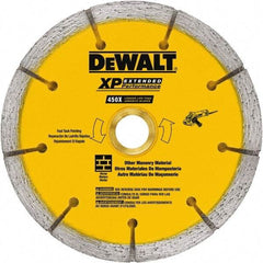 DeWALT - 6" Diam, 7/8" Arbor Hole Diam, Wet & Dry Cut Saw Blade - Diamond-Tipped, Standard Round Arbor - Americas Tooling