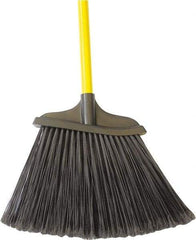 PRO-SOURCE - 8-1/8" Wide, Black Synthetic Bristles, 48" Fiberglass Handle, Angled Broom - Water Resistant - Americas Tooling