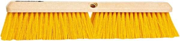 PRO-SOURCE - 18" General Purpose Polypropylene Push Broom - 3" Bristle Length, Plastic Block, Threaded Handle Connection, Handle Sold Separately - Americas Tooling