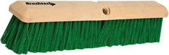 PRO-SOURCE - 18" General Purpose Polypropylene Push Broom - 3" Bristle Length, Plastic Block, Threaded Handle Connection, Handle Sold Separately - Americas Tooling