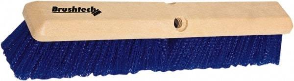 PRO-SOURCE - 18" General Purpose Polypropylene Push Broom - 3" Bristle Length, Plastic Block, Threaded Handle Connection, Handle Sold Separately - Americas Tooling