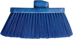 PRO-SOURCE - 10" Wide, Blue Polypropylene Bristles, Angled Broom - Threaded Handle, 10 Inch Wide Broom, Blue Bristles, Handle Sold Separately - Americas Tooling