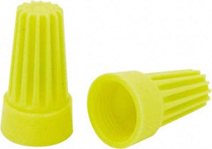 Ideal - 2, 18 to 2, 12 AWG, 600 Volt, Flame Retardant, Standard Twist on Wire Connector - Yellow, 221°F - Americas Tooling