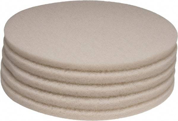 PRO-SOURCE - Polishing Pad - 20" Machine, White Pad, Polyester - Americas Tooling