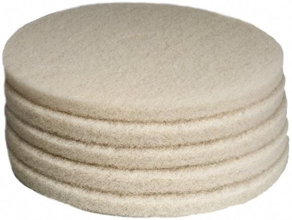 PRO-SOURCE - Polishing Pad - 17" Machine, White Pad, Polyester - Americas Tooling