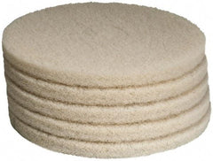 PRO-SOURCE - Polishing Pad - 15" Machine, White Pad, Polyester - Americas Tooling