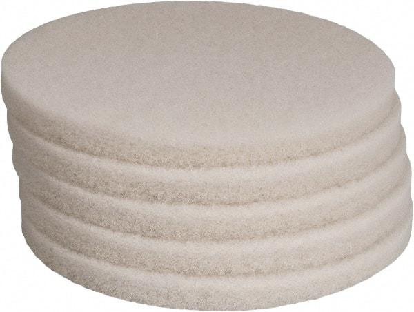 PRO-SOURCE - Polishing Pad - 14" Machine, White Pad, Polyester - Americas Tooling