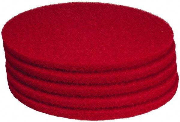 PRO-SOURCE - Polishing Pad - 19" Machine, Red Pad, Polyester - Americas Tooling