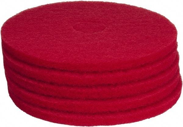 PRO-SOURCE - Polishing Pad - 17" Machine, Red Pad, Polyester - Americas Tooling