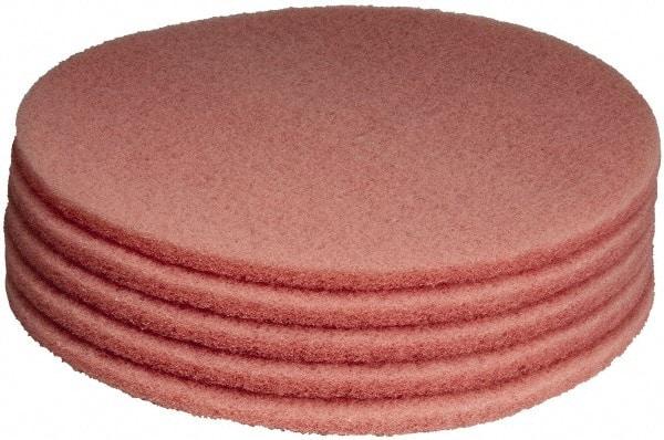 PRO-SOURCE - Polishing Pad - 27" Machine, Pink Pad, Polyester - Americas Tooling