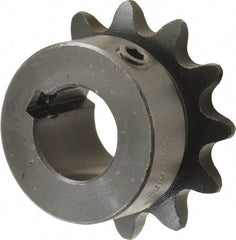 Browning - 12 Teeth, 3/8" Chain Pitch, Chain Size 35, Finished Bore Sprocket - 5/8" Bore Diam, 1.449" Pitch Diam, 1.63" Outside Diam - Americas Tooling