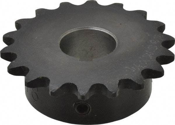 Browning - 18 Teeth, 3/8" Chain Pitch, Chain Size 35, Finished Bore Sprocket - 3/4" Bore Diam, 2.16" Pitch Diam, 2.35" Outside Diam - Americas Tooling