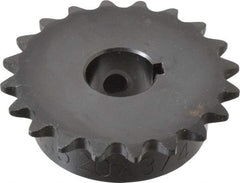 Browning - 20 Teeth, 3/8" Chain Pitch, Chain Size 35, Finished Bore Sprocket - 3/4" Bore Diam, 2.397" Pitch Diam, 2.59" Outside Diam - Americas Tooling