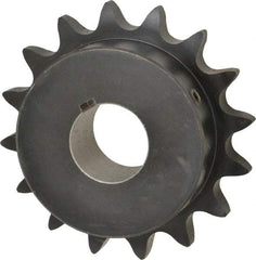 Browning - 16 Teeth, 3/4" Chain Pitch, Chain Size 60, Finished Bore Sprocket - 1-1/4" Bore Diam, 3-27/32" Pitch Diam, 4.22" Outside Diam - Americas Tooling