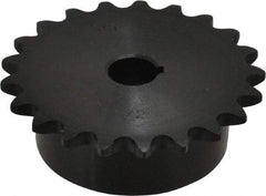 Browning - 21 Teeth, 3/8" Chain Pitch, Chain Size 35, Finished Bore Sprocket - 1/2" Bore Diam, 2.516" Pitch Diam, 2.7" Outside Diam - Americas Tooling