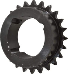 Browning - 24 Teeth, 1/2" Chain Pitch, Chain Size 40, TB Bushed Sprocket - 3.831" Pitch Diam, 4.1" Outside Diam - Americas Tooling