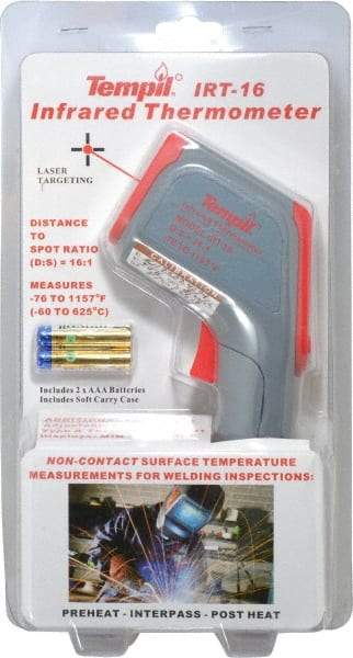 Tempil - -60 to 625°C (-76 to 1157°F) Infrared Thermometer - 16:1 Distance to Spot Ratio - Americas Tooling