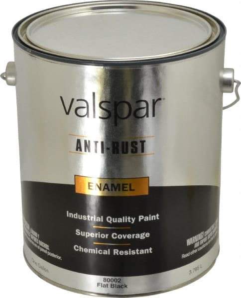 Valspar - 1 Gal Black Flat Finish Enamel Paint - Interior/Exterior, 400 gL VOC Compliance - Americas Tooling