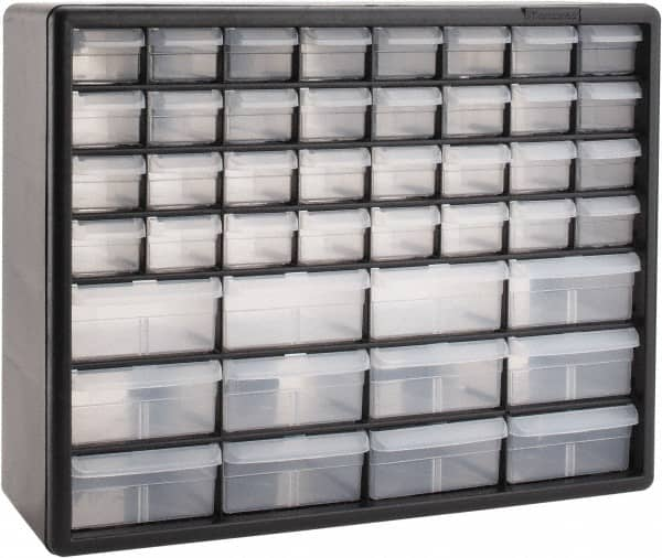 Akro-Mils - 44 Drawer, Small Parts Cabinet - 6-3/8" Deep x 20" Wide x 15-13/16" High - Americas Tooling