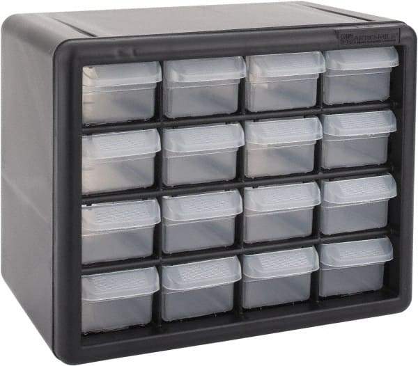 Akro-Mils - 16 Drawer, Small Parts Cabinet - 6-3/8" Deep x 10-9/16" Wide x 8-1/2" High - Americas Tooling