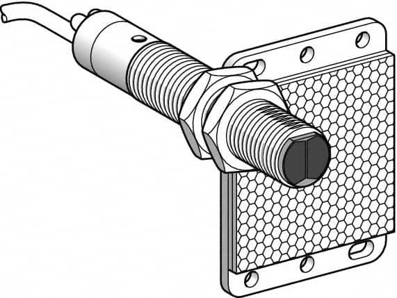 Telemecanique Sensors - Cable Connector, 5m Nominal Distance, Shock and Vibration Resistant, Polarized Retroreflective Photoelectric Sensor - 24 to 240 VAC/VDC, 25 Hz, Brass, 82mm Long x 18mm Wide x 1.8 Inch High - Americas Tooling