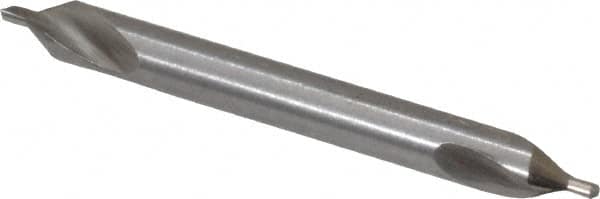 Precision Twist Drill - #1 Plain Cut 60° Incl Angle High Speed Steel Combo Drill & Countersink - Americas Tooling