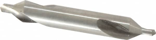 Precision Twist Drill - #4 Plain Cut 60° Incl Angle High Speed Steel Combo Drill & Countersink - Americas Tooling