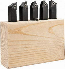 Made in USA - 3/8 Inch Inscribed Circle, 1/2 Inch Shank Square, AL, AR, BL, BR and E Toolholder Style, Indexable Insert Tool Bit Set - TT Insert Style Compatibility - Americas Tooling