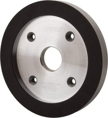 Norton - 6" Diam, 1-1/4" Hole Size, 3/4" Overall Thickness, 220 Grit, Type 6 Tool & Cutter Grinding Wheel - Very Fine Grade, Diamond, R Hardness, Resinoid Bond - Americas Tooling