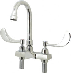 Speakman - Wrist Blade Handle, Centerset Bathroom Faucet - Two Handle, Internal Drain, Gooseneck Spout - Americas Tooling