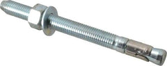 Powers Fasteners - 3/4" Diam, 3/4" Drill, 8-1/2" OAL, 2-3/4" Min Embedment Wedge Expansion Concrete Anchor - Stainless Steel (Clip)/Steel (Body), Zinc-Plated Finish, Hex Nut Head, Hex Drive, 6-1/4" Thread Length - Americas Tooling