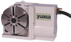 Yuasa - 1 Spindle, 50 Max RPM, 8.66" Table Diam, 1.36 hp, Horizontal & Vertical CNC Rotary Indexing Table - 120 kg (260 Lb) Max Horiz Load, 160.02mm Centerline Height - Americas Tooling
