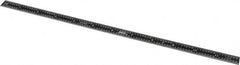 SPI - 12" Long, 1/64, 1/50, 1/32, 1/10" Graduation, Flexible Steel Rule - 3R Graduation Style, 1/2" Wide, Black, Black Chrome Finish - Americas Tooling